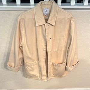 Large Zara Cream colored Shacket EUC